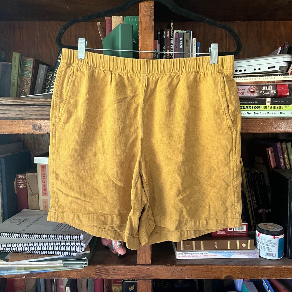 Mustard Yellow J.Jill Linen Shorts